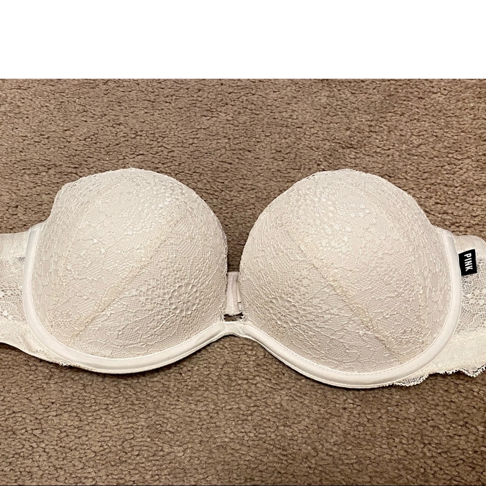 Pink Strapless Bra